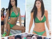 街拍: 图1小姐姐白色紧身背心巧配牛仔短裤，最后小姐姐太罕见了