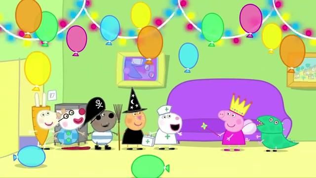陪孩子看动画片小猪佩奇第38集《化装舞会》