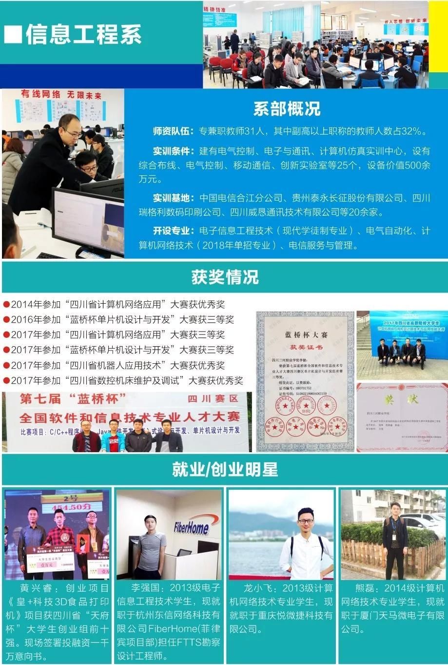 四川三河职业学院2018年单招简章