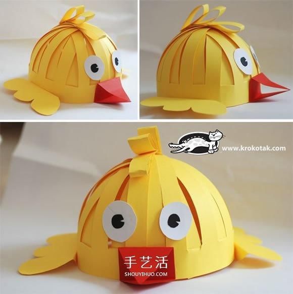 卡纸制作小熊头饰