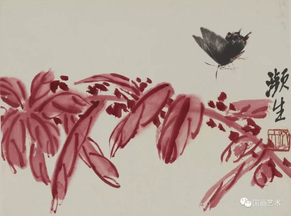 霜叶如花--齐白石雁来红作品北京名士画院 霜叶如花--齐白石雁来红作品北京名士画院