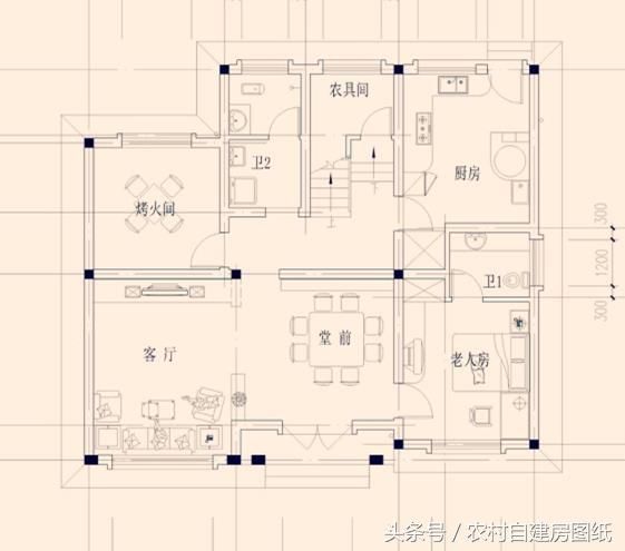 7款三层农村自建房设计，4款带堂屋，3款造价不超过30万