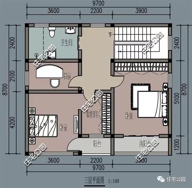 新农村自建9x8米小户型别墅，2种平面布局选1还是选2?