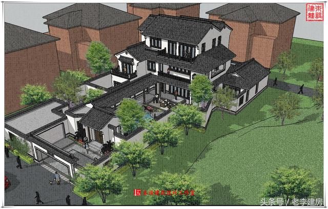 农村中式宅院，建房不再千篇一律，建一栋乡村里的出众美宅！