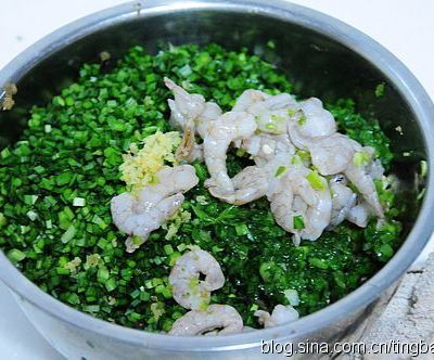 鲜豆角韭菜虾仁儿饺子