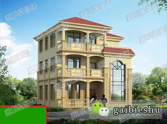 方正户型占地约90平米农村自建房设计图纸