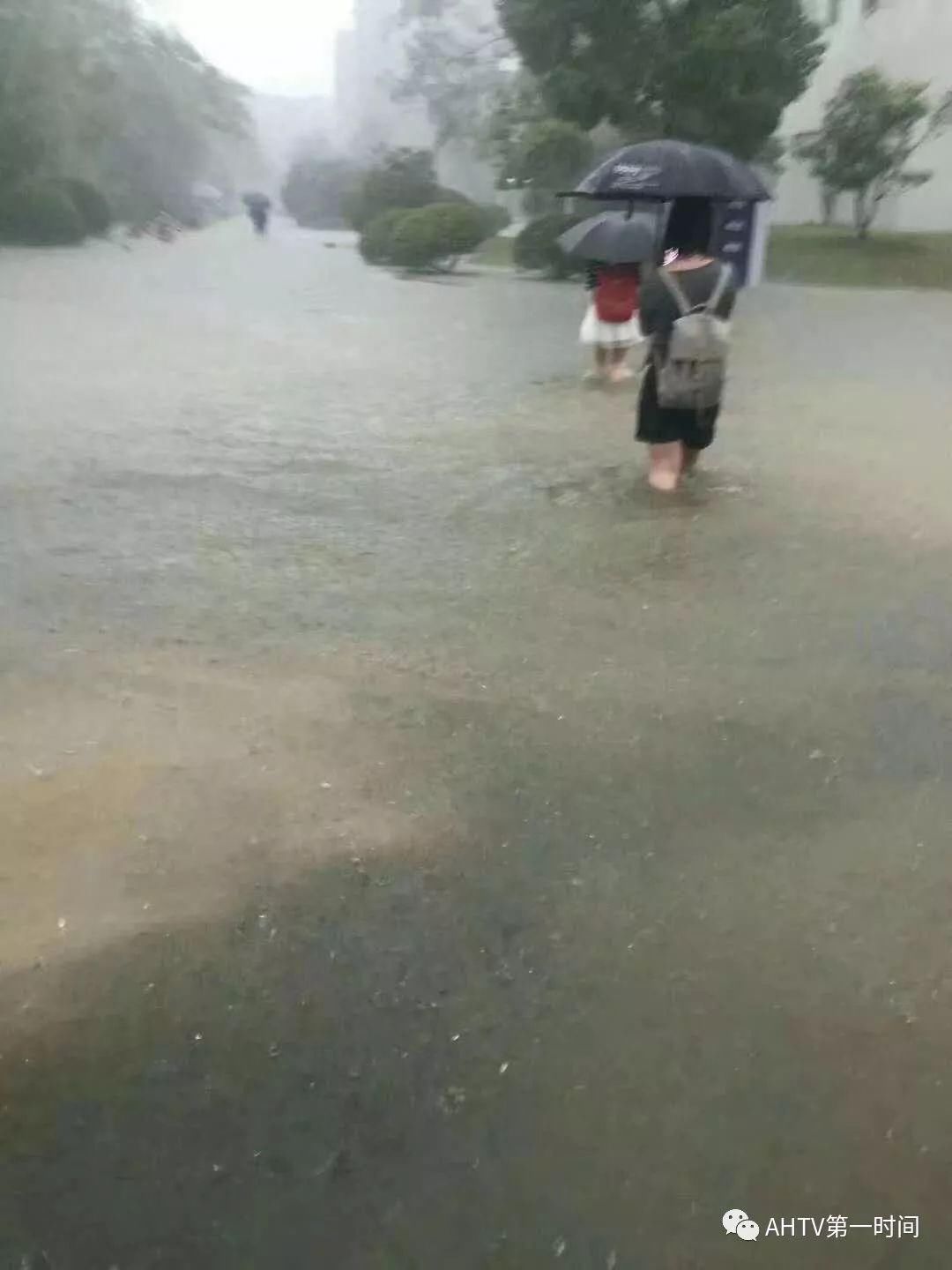 雷雨大风终于来了！夜里有暴雨！阵风八级！合肥这里积水