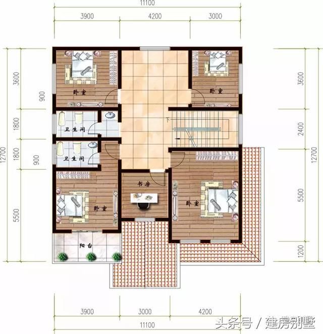 3栋面宽11.1米的二层别墅，准备20多万建房的优质选择