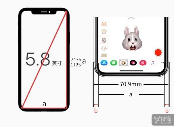 初中数学老师用勾股定理算出iPhone X边框宽度