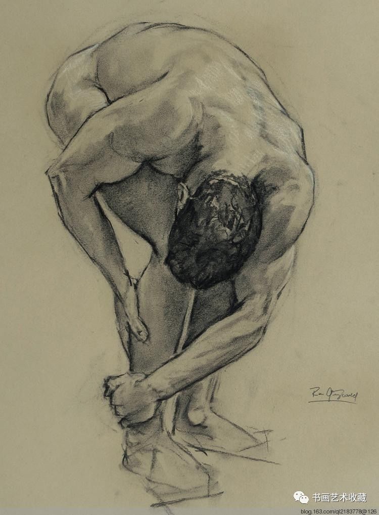 美国画家Ron.Griswold的男人体素描