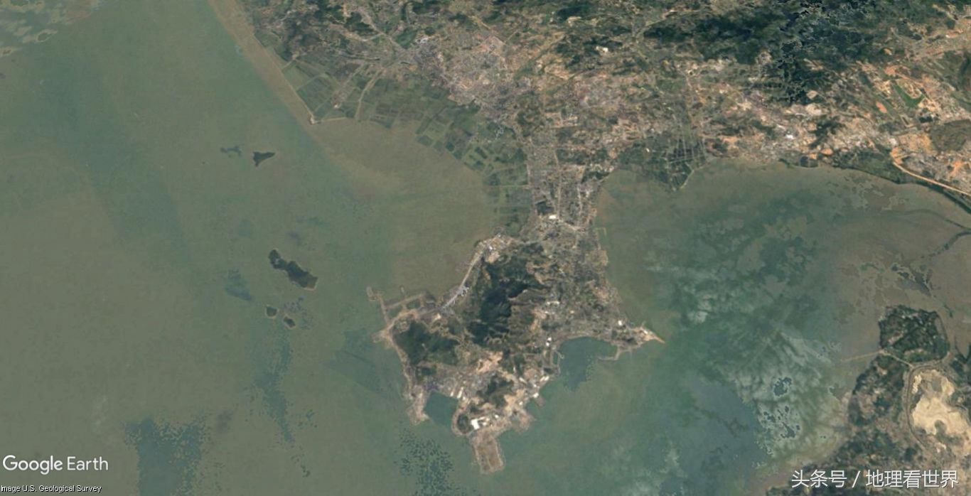 1979-2017年透过卫星地图看深圳南山区伟大的