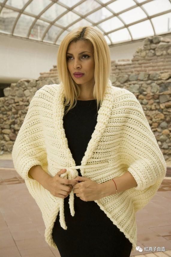 精选编织吧\/汇总几十款经典秋冬毛线大衣,你会