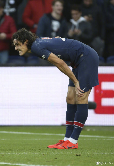 曝卡瓦尼伤停一个月 无缘两回合战曼联