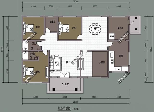 农村自建房平房户型3套含平面图，建房为养老，还是平层好