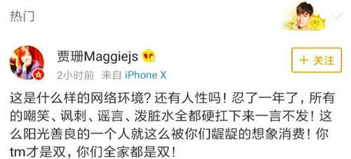 贾乃亮姐姐是谁 贾乃亮姐姐怼谣言她说了什么