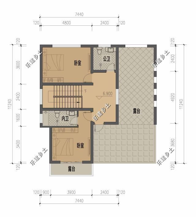 11X12m三层新中式宅院设计，白墙灰瓦，错落有致