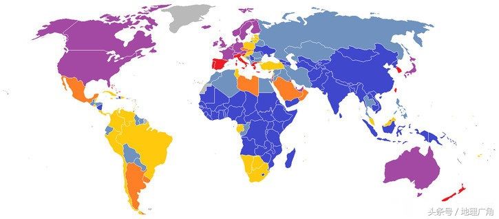世界各国人均GDP变动地图