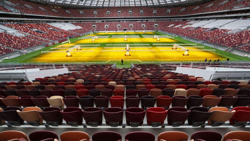 今日揭幕的2018世界杯足球赛,将在这座球场举