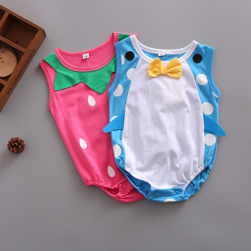 夏天宝宝怕热就会哭,给他买这样的爬爬服穿,凉