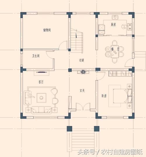 7款三层农村自建房设计，4款带堂屋，3款造价不超过30万