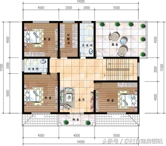 6款农村别墅设计图，带独立厨房有柴火灶，开春建房不用愁了