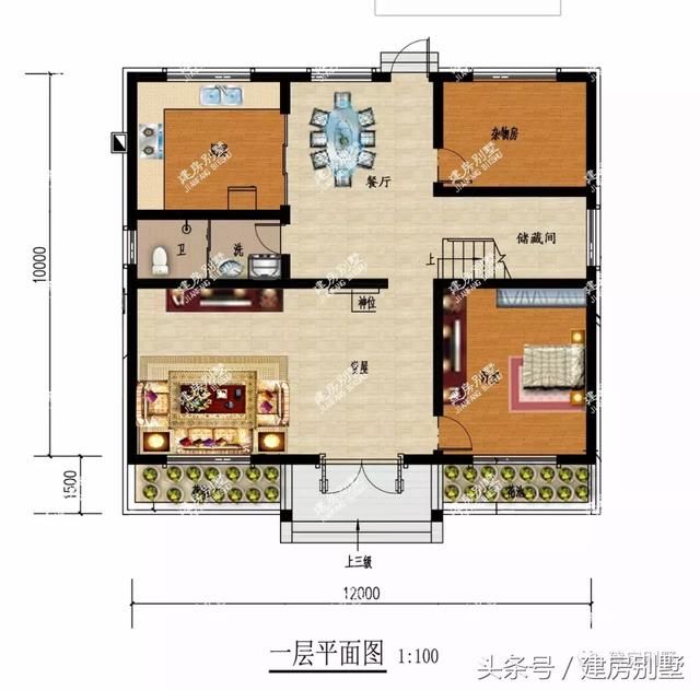 造价18万的3款两层别墅，布局方便实用，建不建房都要收藏