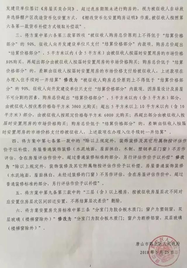 唐山中心区这片区域房屋征收补偿方案已定！标准是这样的