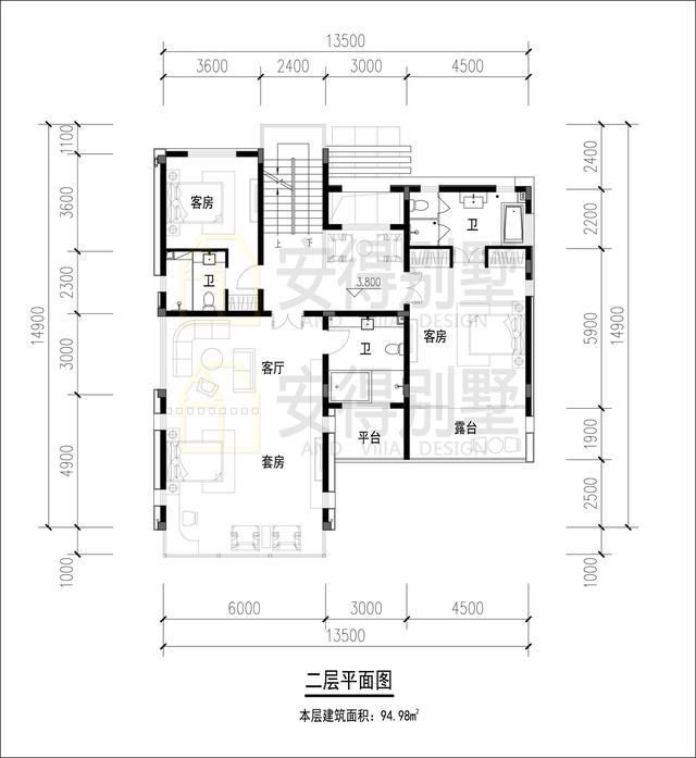 2款新农村现代别墅，卧室套房太吸引人，自主和民宿一箭双雕