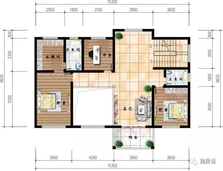 3套带挑空客厅的三层别墅，一进门就被吸引住了