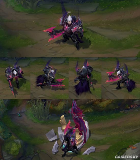 《英雄联盟》盖伦、诺手神王皮肤原画 狮狼齐