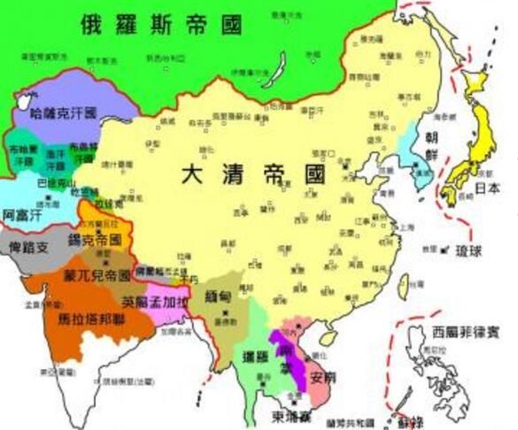 从六张地图来看清朝是如何从关外起家，逐渐统一全国的