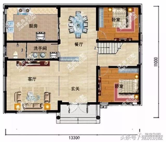 造价18万的3款两层别墅，布局方便实用，建不建房都要收藏