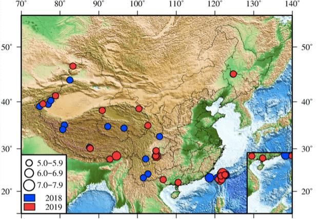 中国2019地震情况