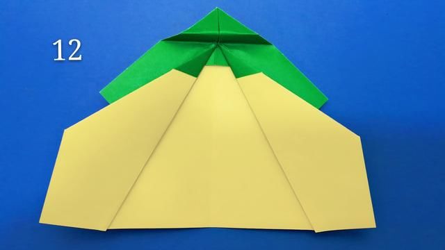 折纸磁力飞机图纸折法教程,一款飞出去能自动