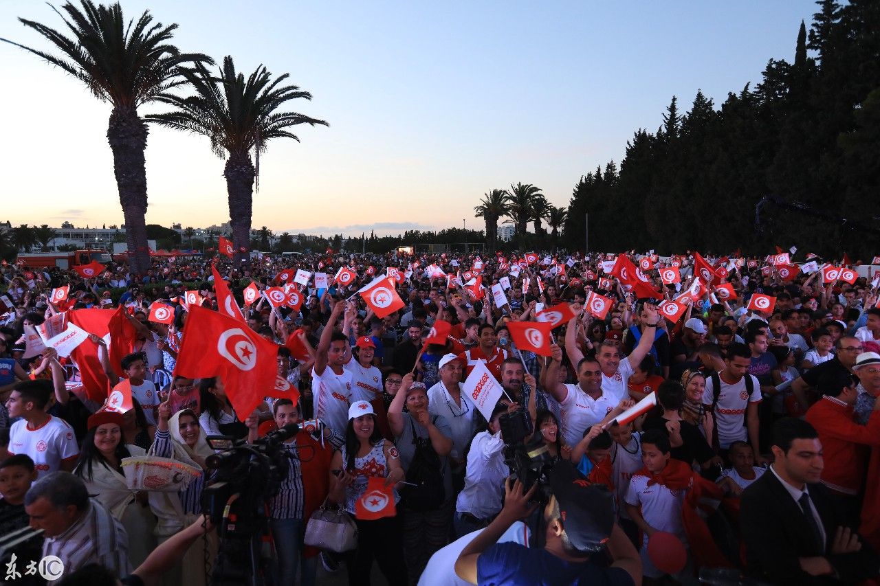 2018世界杯,英格兰大战突尼斯,捧场的球迷们