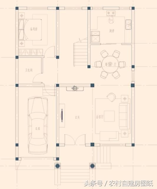 7款三层农村自建房设计，4款带堂屋，3款造价不超过30万