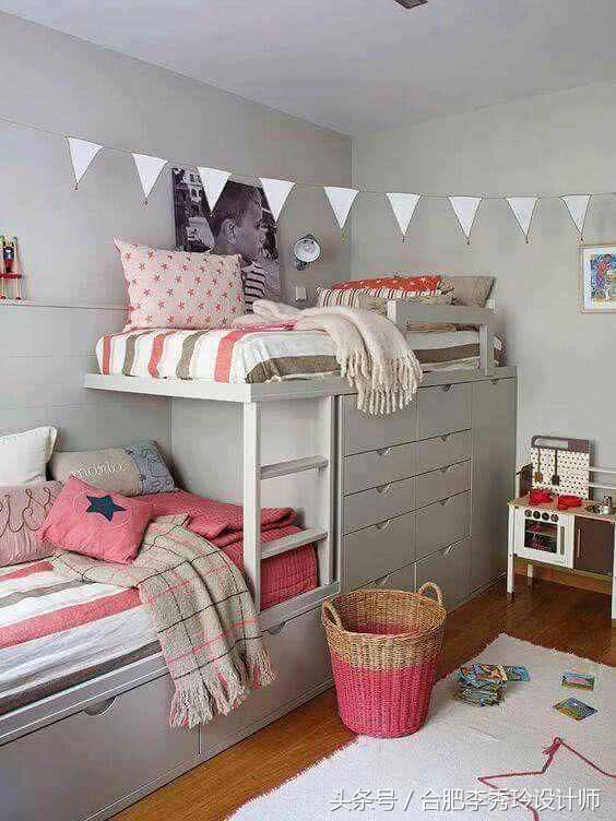 小房间放两张床的4种方法,省空间又宽敞,好处