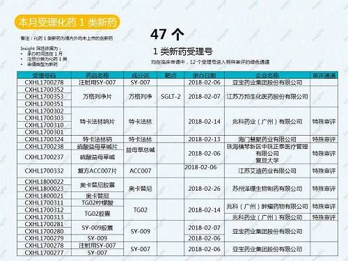 2018年2月CDE药品审评报告