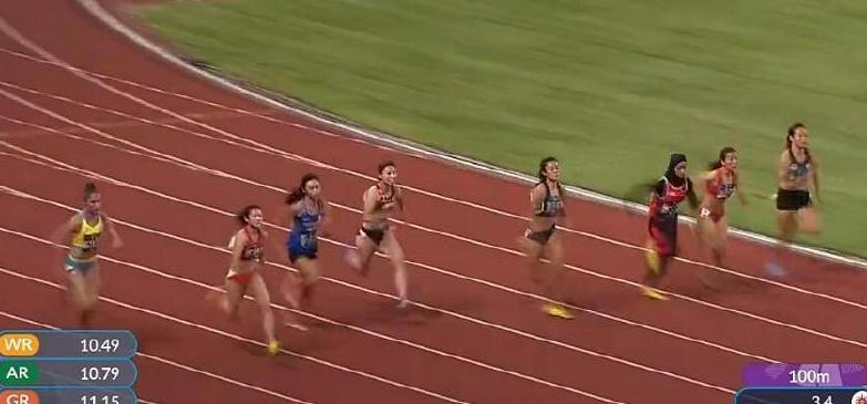 苏炳添、韦永丽进100米复赛, 知道跑得最慢的