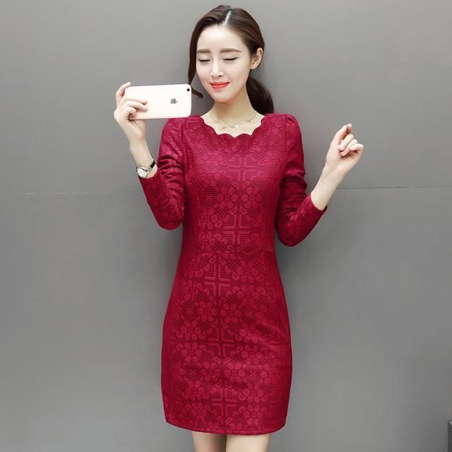 40+女人韩版长袖连衣裙,百搭不挑人,打造时尚