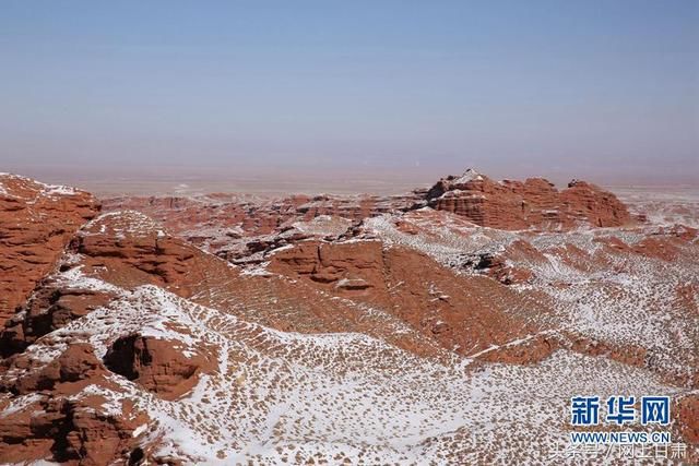 【大美甘肃】平山湖大峡谷“浴”雪美如画