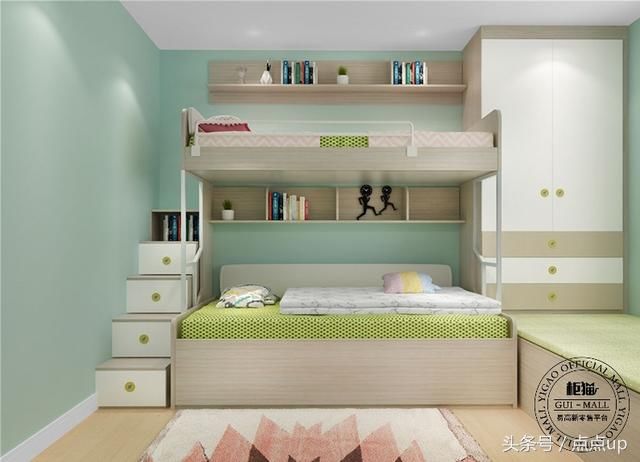 儿童房高低床尺寸多少合适?|合肥儿童房装修效