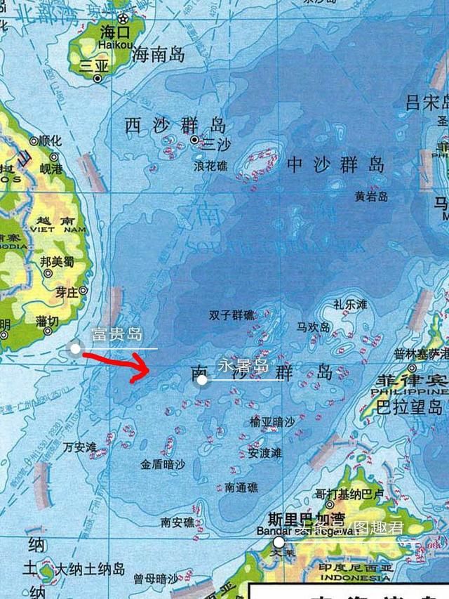 越南距离中国南沙群岛最近的地方探讨--富贵岛