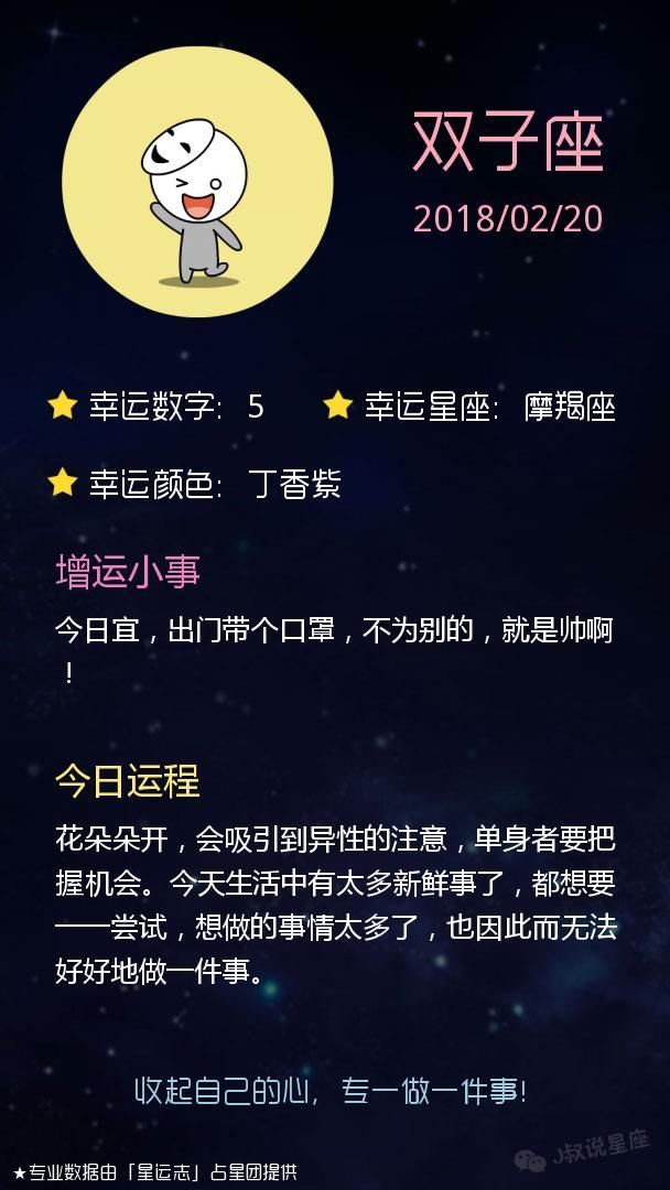 星座运势2018-02-20 摩羯座熬夜伤身，狮子座小心着凉感冒！