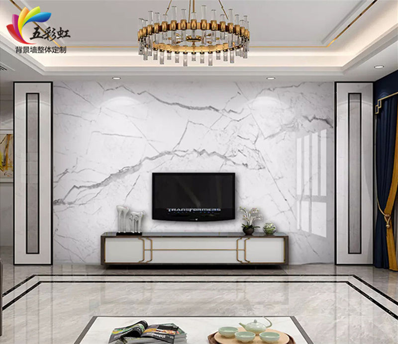 微晶石搭配护墙电视背景墙造型,2018年最出色