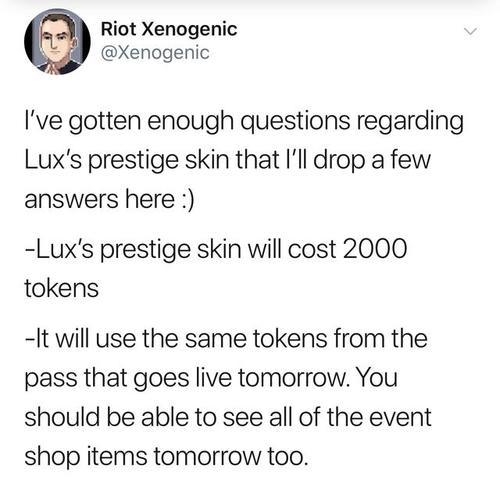 原创 拳头公布拉克丝至臻皮肤活动时间!五一只