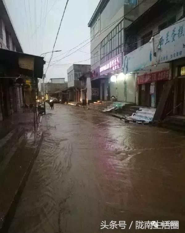 昨日，陇南宕昌多地突发暴雨，引发山洪