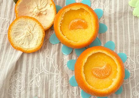 营养健康的美食小甜点 橙子蒸蛋羹 酸甜嫩滑口