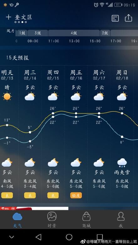 乌龙！手机预报显示春节“秒入夏” 原来是服务器出现问题