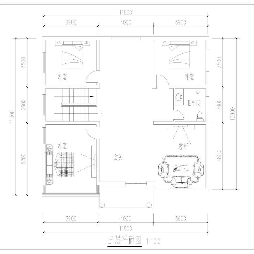 农村自建别墅12x10米，方正户型布局好风水佳，3层9卧室带车库!